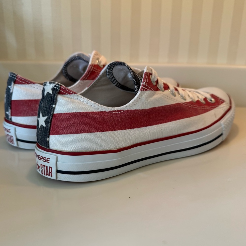 Converse Chuck Taylor All Star US Flag Low Top Sneakers Unisex M 9.5 W 11.5 - Picture 10 of 16